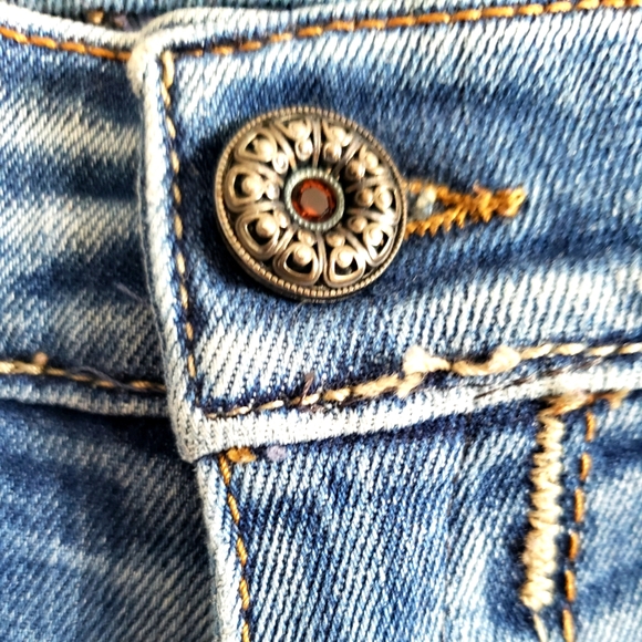 Miss Sixty Collection Blue Jeans Emerald Button Straight Leg Size 32 NWT - Picture 5 of 10